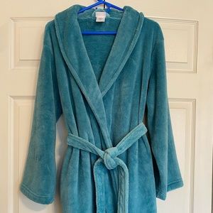 Teal fuzzy Bathrobe